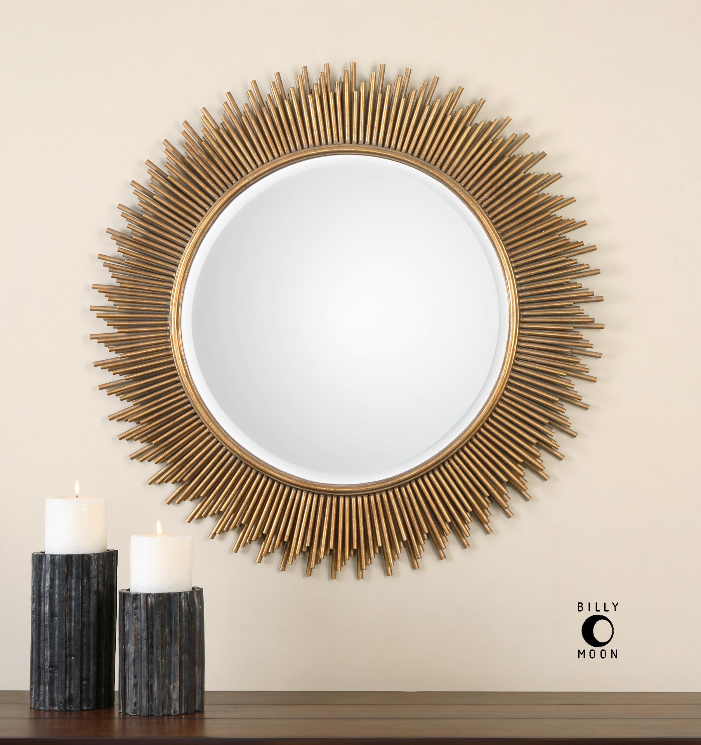 Uttermost Mirrors - Round 08137 Marlo Round Gold Mirror